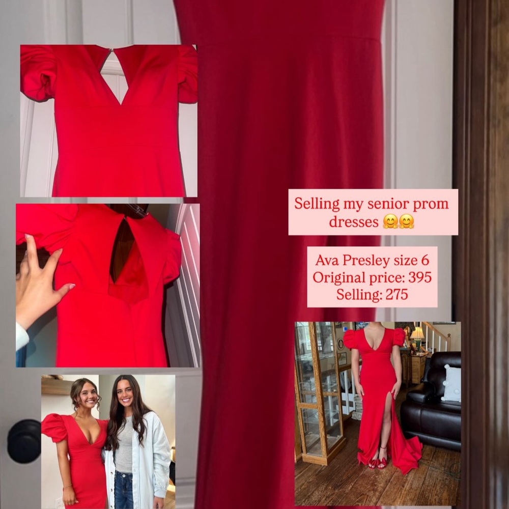 Ava Presley Red Prom Dress
